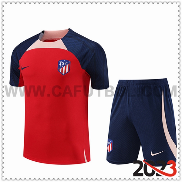 Camiseta Entrenamiento + Cortos Atletico Madrid Rojo 2023 2024 -03