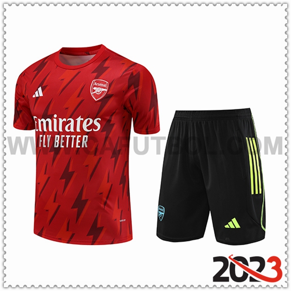 Camiseta Entrenamiento + Cortos Arsenal Rojo 2023 2024 -04