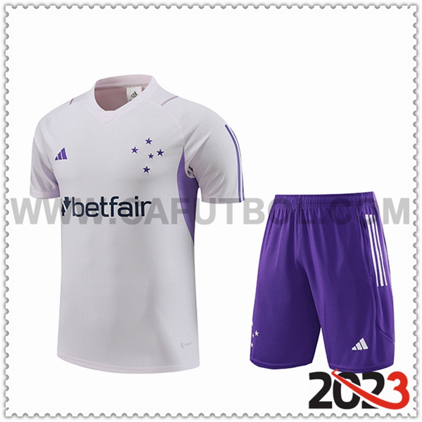 Camiseta Entrenamiento + Cortos Cruzeiro Blanco 2023 2024 -02