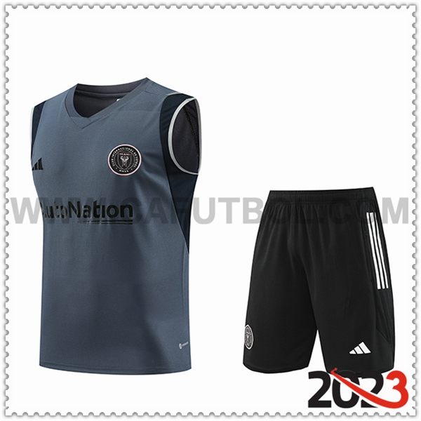 Camiseta Entrenamiento sin mangas + Cortos Inter Miami CF Gris 2023 2024