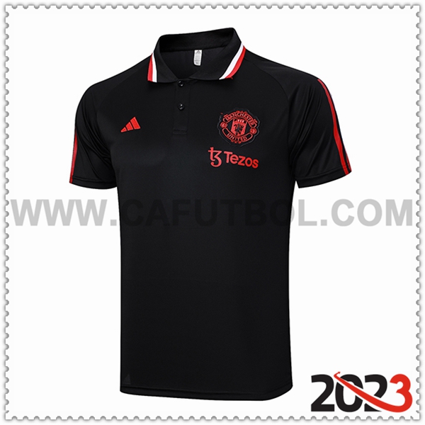 Camiseta Polo Manchester United Negro 2023 2024