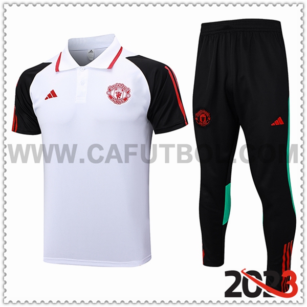 Camiseta Polo Manchester United Blanco 2023 2024 -03