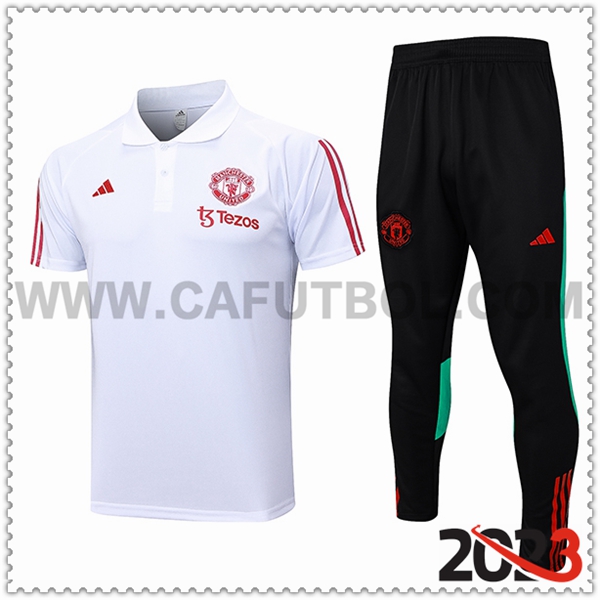 Camiseta Polo Manchester United Blanco 2023 2024 -02