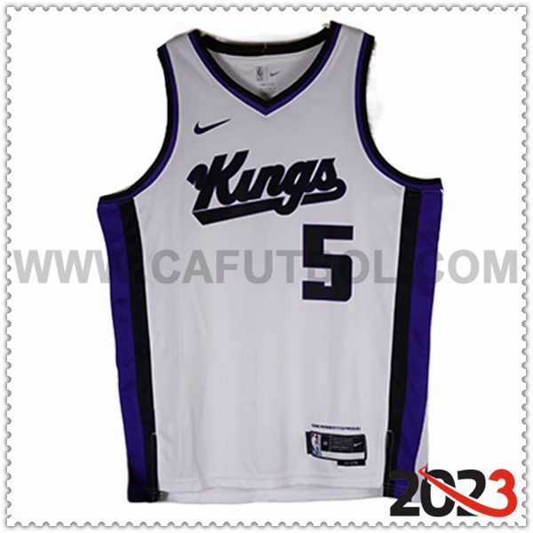 Camisetas Sacramento Kings (FOX #5) 2023/24 Blanco