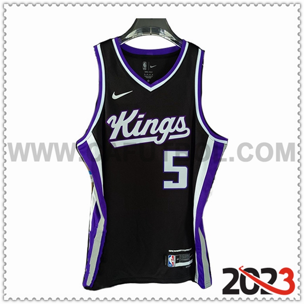 Camisetas Sacramento Kings (FOX #5) 2023/24 Negro