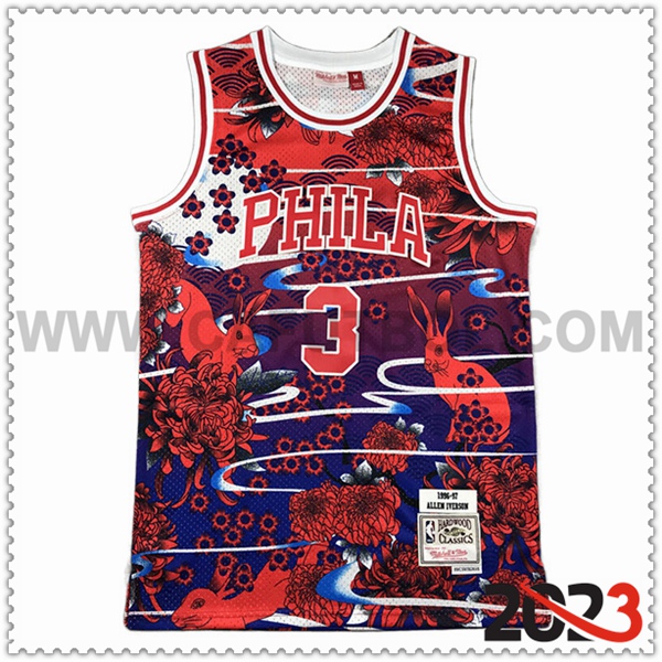 Camisetas Philadelphia 76ers (IVERSON #3) 2023/24 Rojo