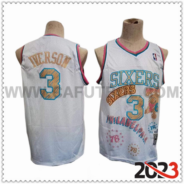 Camisetas Philadelphia 76ers (IVERSON #3) 2023/24 Blanco