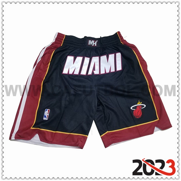 Cortos NBA Miami Heat 2023/24 Negro/Rojo