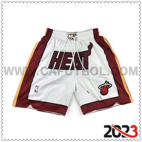 Cortos NBA Miami Heat 2023/24 Blanco/Rojo