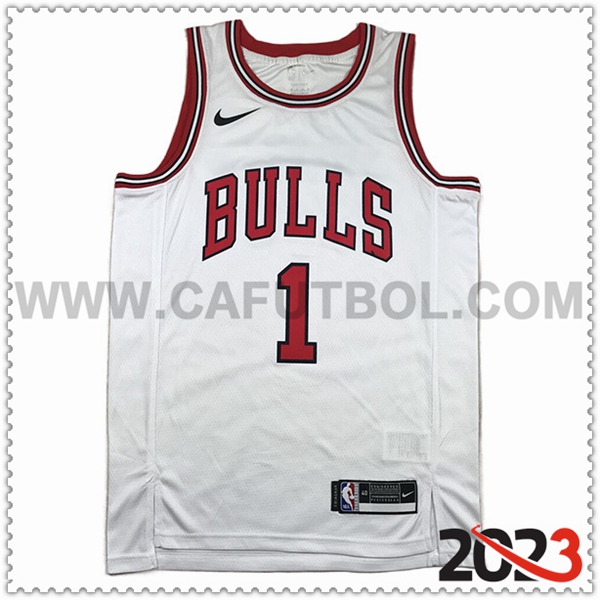 Camisetas Chicago Bulls (Rosa #1) 2023/24 Blanco