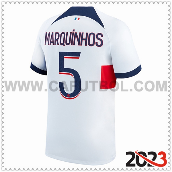 Segunda Camiseta Futbol PSG MARQUINHOS #5 2023 2024