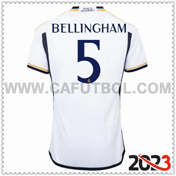 Primera Camiseta Futbol Real Madrid BELLINGHAM #5 2023 2024