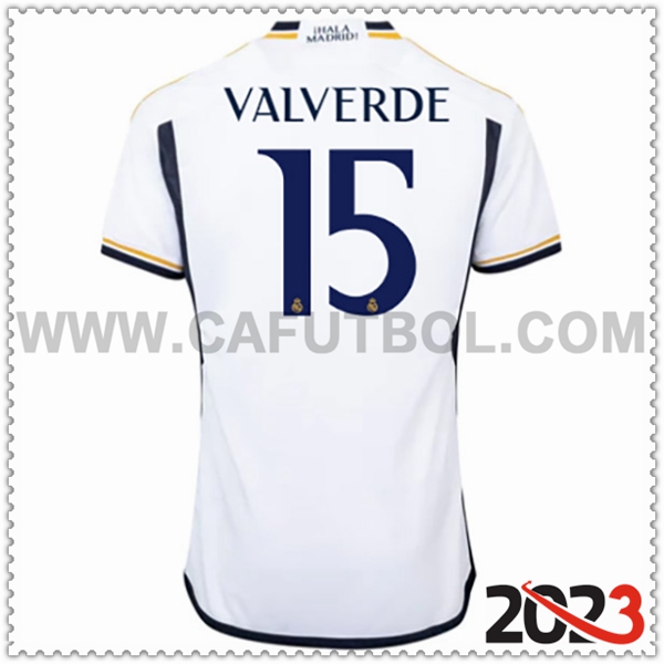 Primera Camiseta Futbol Real Madrid VALVERDE #15 2023 2024