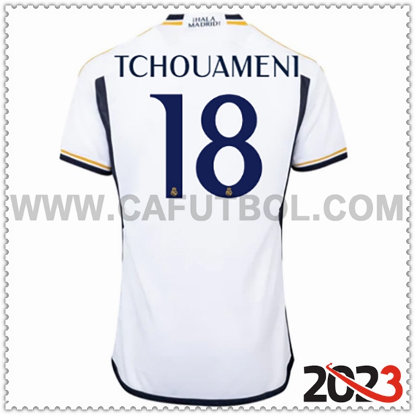Primera Camiseta Futbol Real Madrid TCHOUAMÉNI #18 2023 2024