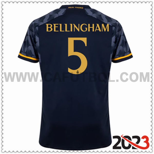 Segunda Camiseta Futbol Real Madrid BELLINGHAM #5 2023 2024