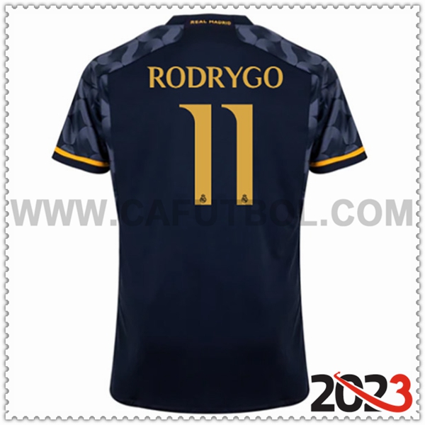 Segunda Camiseta Futbol Real Madrid RODRYGO #11 2023 2024