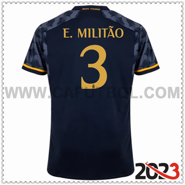 Segunda Camiseta Futbol Real Madrid E. MILITÃO #3 2023 2024