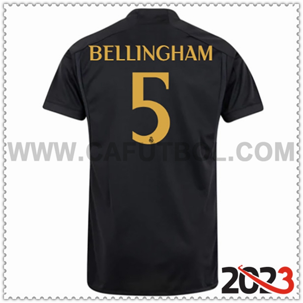 Tercera Camiseta Futbol Real Madrid BELLINGHAM #5 2023 2024