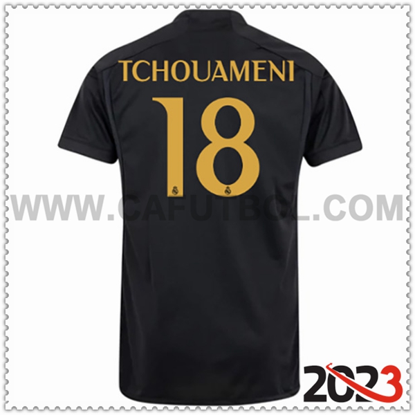 Tercera Camiseta Futbol Real Madrid TCHOUAMÉNI #18 2023 2024