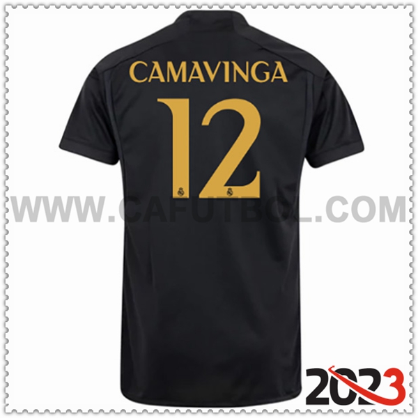 Tercera Camiseta Futbol Real Madrid CAMAVINGA #12 2023 2024