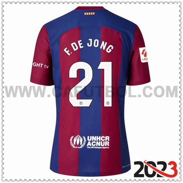 Primera Camiseta Futbol FC Barcelona F. DE JONG #21 2023 2024