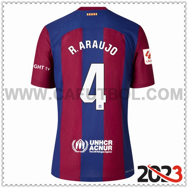 Primera Camiseta Futbol FC Barcelona R. ARAUJO #4 2023 2024