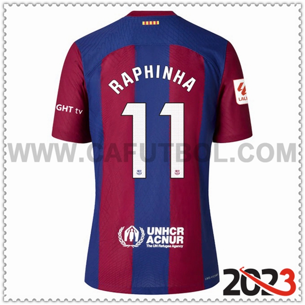 Primera Camiseta Futbol FC Barcelona RAPHINHA #11 2023 2024