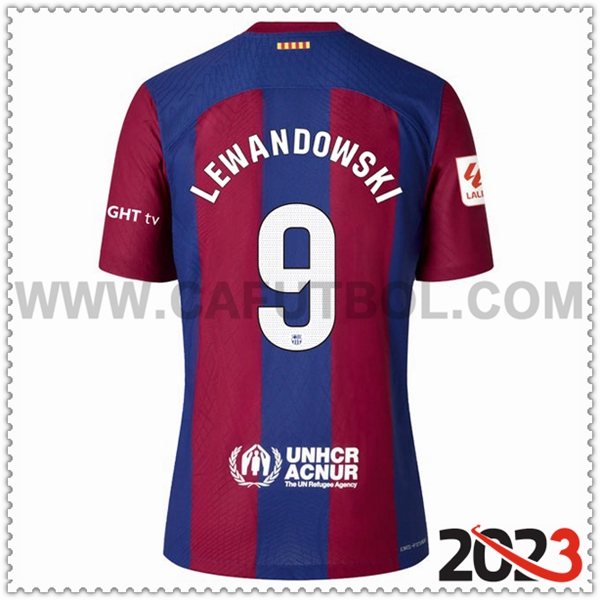 Primera Camiseta Futbol FC Barcelona LEWANDOWSKI #9 2023 2024