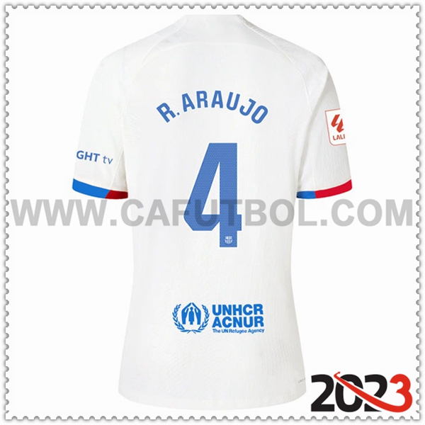 Segunda Camiseta Futbol FC Barcelona R. ARAUJO #4 2023 2024