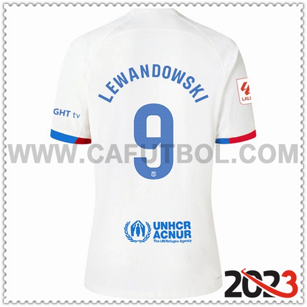 Segunda Camiseta Futbol FC Barcelona LEWANDOWSKI #9 2023 2024