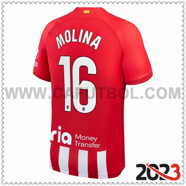 Primera Camiseta Futbol Atletico Madrid NAHUEL MOLINA #16 2023 2024