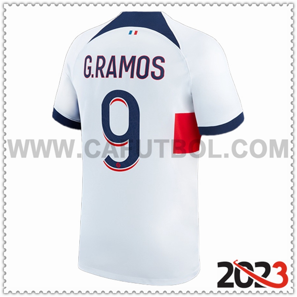 Segunda Camiseta Futbol PSG G.RAMOS #9 2023 2024