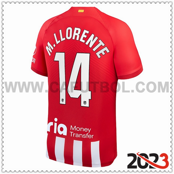 Primera Camiseta Futbol Atletico Madrid M. LLORENTE #14 2023 2024