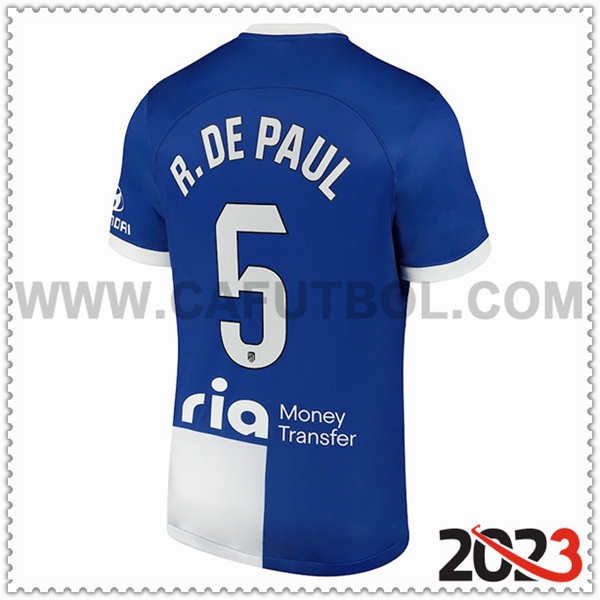 Segunda Camiseta Futbol Atletico Madrid R. DE PAUL #5 2023 2024