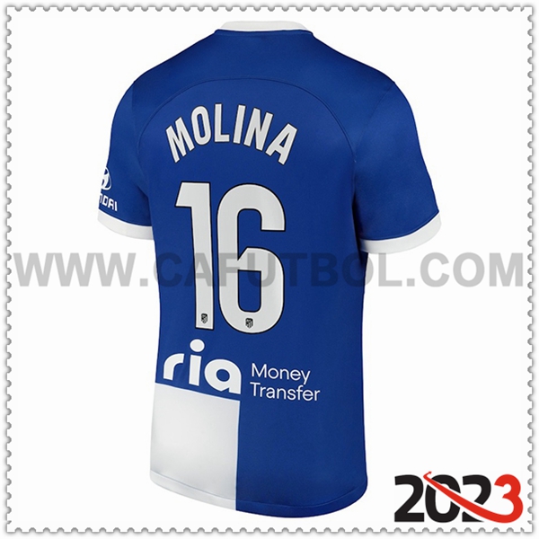 Segunda Camiseta Futbol Atletico Madrid NAHUEL MOLINA #16 2023 2024