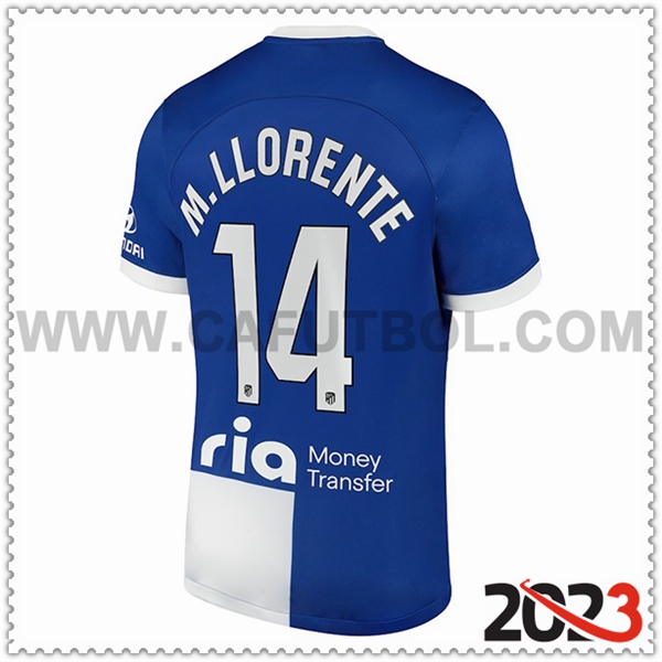 Segunda Camiseta Futbol Atletico Madrid M. LLORENTE #14 2023 2024