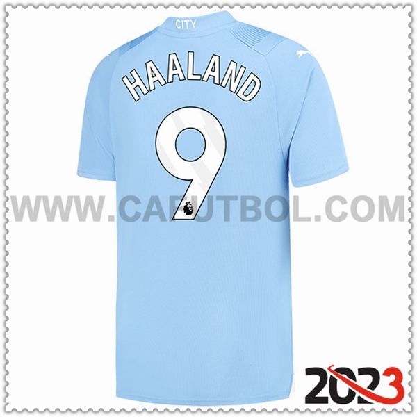 Primera Camiseta Futbol Manchester City HAALAND #9 2023 2024