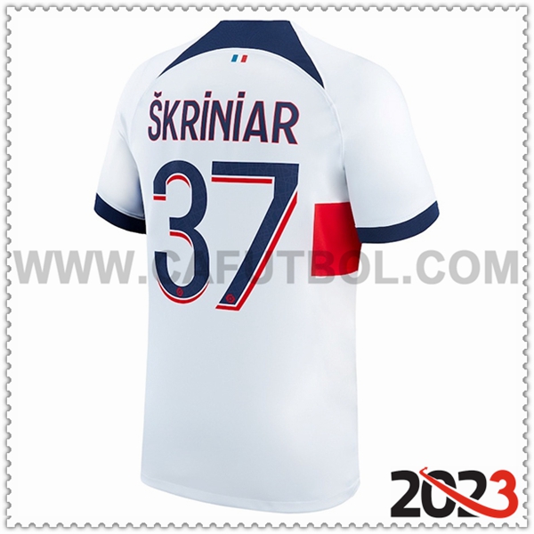 Segunda Camiseta Futbol PSG SKRINIAR #37 2023 2024