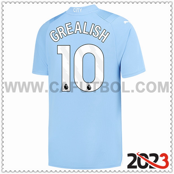 Primera Camiseta Futbol Manchester City GREALISH #10 2023 2024