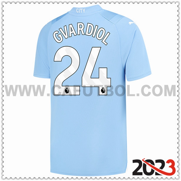 Primera Camiseta Futbol Manchester City GVARDIOL #24 2023 2024