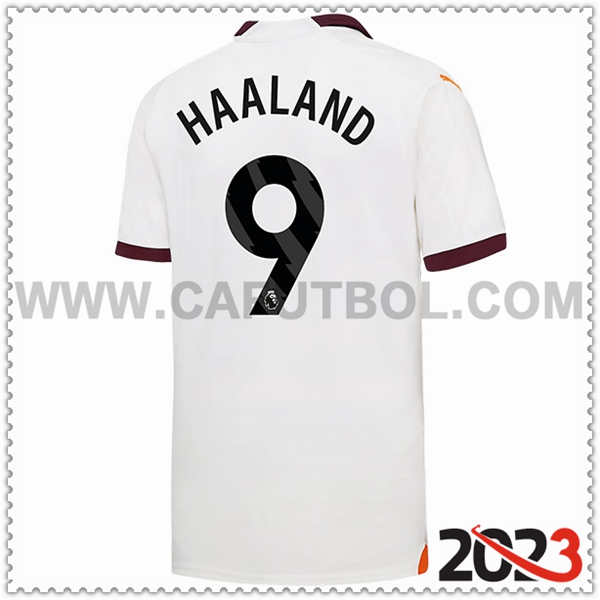 Segunda Camiseta Futbol Manchester City HAALAND #9 2023 2024