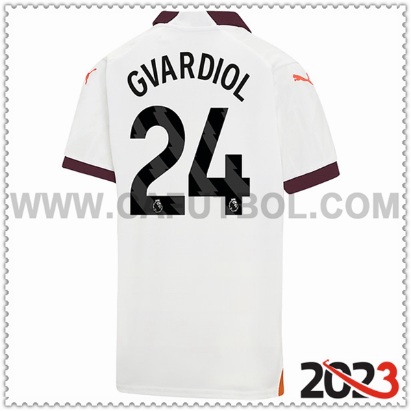 Segunda Camiseta Futbol Manchester City GVARDIOL #24 2023 2024