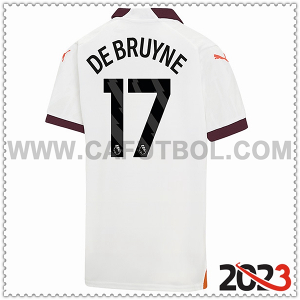 Segunda Camiseta Futbol Manchester City DE BRUYNE #17 2023 2024