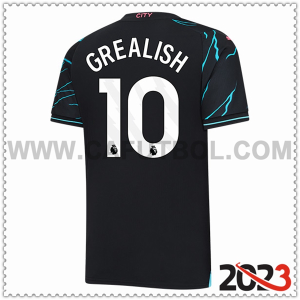 Tercera Camiseta Futbol Manchester City GREALISH #10 2023 2024