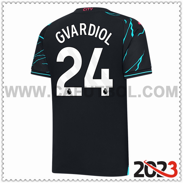 Tercera Camiseta Futbol Manchester City GVARDIOL #24 2023 2024