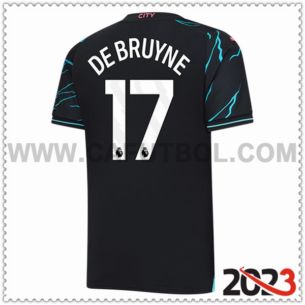 Tercera Camiseta Futbol Manchester City DE BRUYNE #17 2023 2024