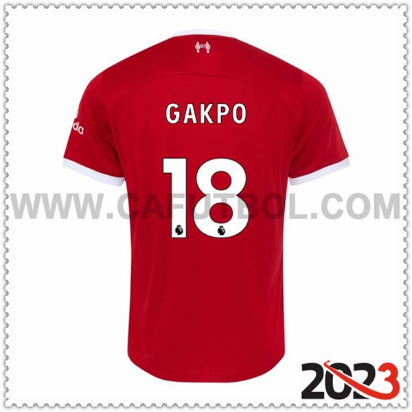 Primera Camiseta Futbol FC Liverpool GAKPO #18 2023 2024