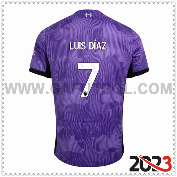 Tercera Camiseta Futbol FC Liverpool LUIS DÍAZ #7 2023 2024