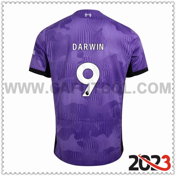 Tercera Camiseta Futbol FC Liverpool DARWIN #9 2023 2024