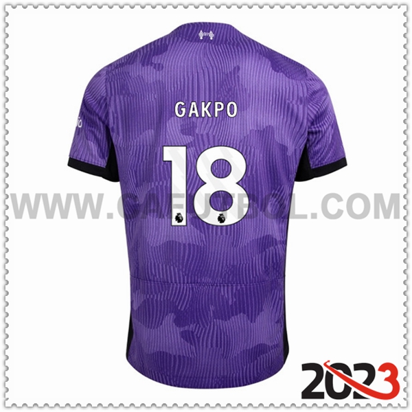 Tercera Camiseta Futbol FC Liverpool GAKPO #18 2023 2024